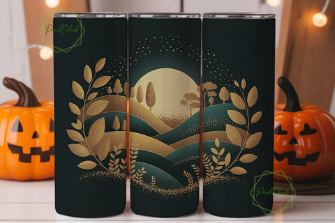 Autumn Forest Glow 20oz Tumbler Wrap Sublimation PixelChick 