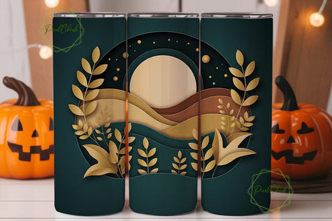 Autumn Forest Glow 20oz Tumbler Wrap Sublimation PixelChick 