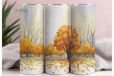 Autumn Forest Path 20oz Tumbler Wrap Sublimation PixelChick 