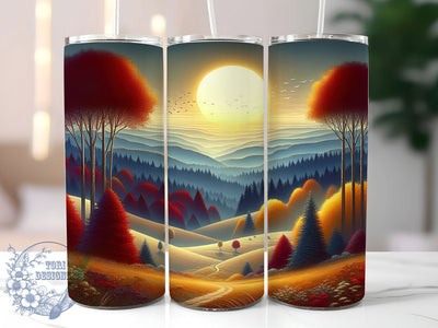 Autumn Forest Path Tumbler, Fall Path, Nature Wrap, Sublimation Art, 20oz Tumbler, Seasonal Theme, Rustic Style Sublimation ToriDesigns 