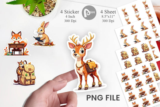 Autumn Forest School Sticker Sublimation artnoy 