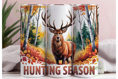Autumn Forest Stag 20oz Tumbler Wrap Sublimation PixelChick 