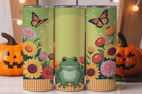 Autumn Frog 20oz Tumbler Wrap Sublimation PixelChick 