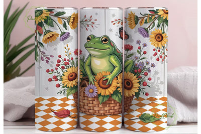 Autumn Frog 20oz Tumbler Wrap Sublimation PixelChick 
