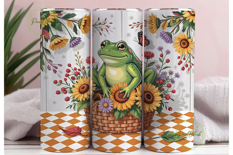 Autumn Frog 20oz Tumbler Wrap Sublimation PixelChick 