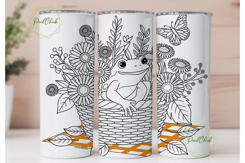 Autumn Frog 20oz Tumbler Wrap Sublimation PixelChick 