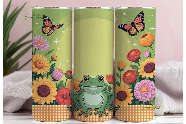 Autumn Frog 20oz Tumbler Wrap Sublimation PixelChick 