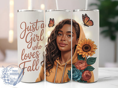 Autumn Girl Cozy Fall Tumbler Wrap, Fall Tumbler Wrap, 20oz Skinny Tumbler, Autumn Girl Png, Cozy Fall Png, Sublimation Design, Tumbler Wrap Download Sublimation ToriDesigns 
