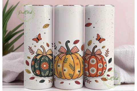 Autumn Girly 20oz Tumbler Design Sublimation PixelChick 