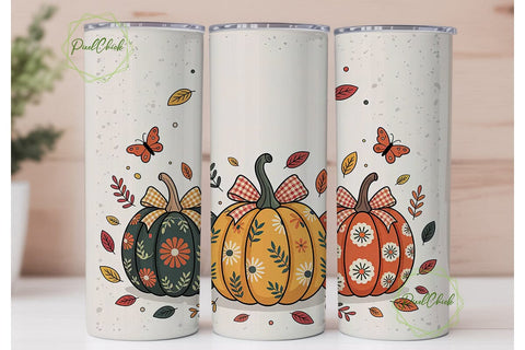 Autumn Girly 20oz Tumbler Design Sublimation PixelChick 
