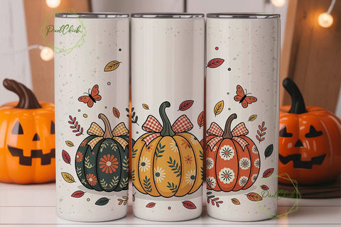 Autumn Girly 20oz Tumbler Design Sublimation PixelChick 