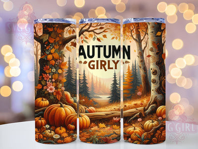 Autumn Girly 20oz Tumbler Wrap Sublimation Design, Straight Tapered Tumbler Wrap, Fall Autumn Tumbler Png, Instant Digital Download Sublimation SvggirlplusArt 