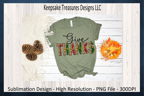 Autumn, Give Thanks, Leopard and Sunflower Doodle Letters, Sublimation PNG, Autumn Tess, Digital Download Sublimation Keepsake Treasures Designs LLC. 