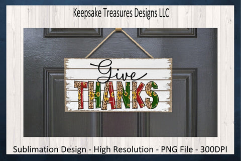 Autumn, Give Thanks, Leopard and Sunflower Doodle Letters, Sublimation PNG, Autumn Tess, Digital Download Sublimation Keepsake Treasures Designs LLC. 