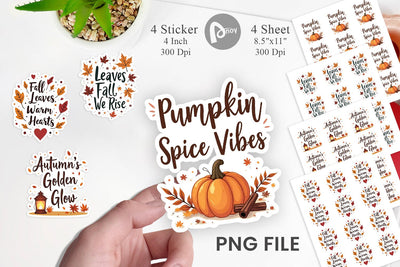 Autumn Glow Quotes Sticker Sublimation artnoy 