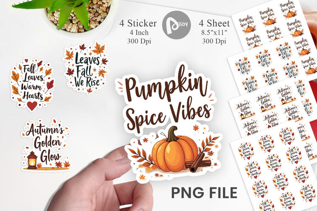 Autumn Glow Quotes Sticker Sublimation artnoy 