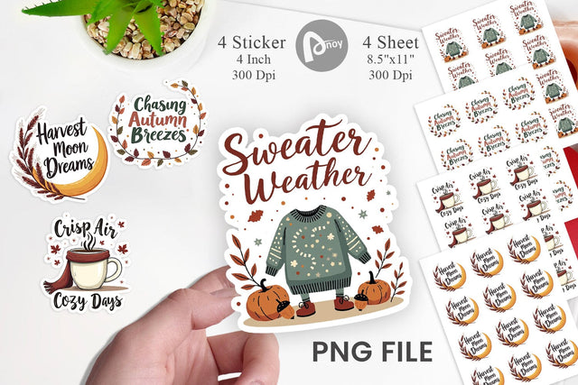 Autumn Glow Quotes Sticker Sublimation artnoy 