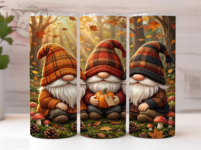 Autumn Gnome 20oz Tumbler, Autumn Gnome, Harvest Season, Fall Decor, Rustic Charm, Whimsical Style, 20oz Wrap, Sublimation Tumbler Sublimation Lara' s Designs 