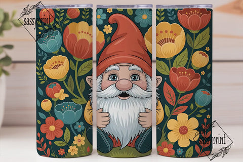 Autumn Gnome 20oz Tumbler Wrap Sublimation sassyprint 
