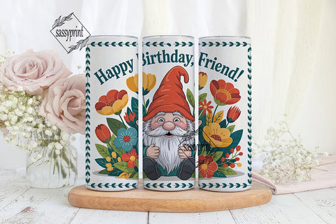 Autumn Gnome 20oz Tumbler Wrap Sublimation sassyprint 