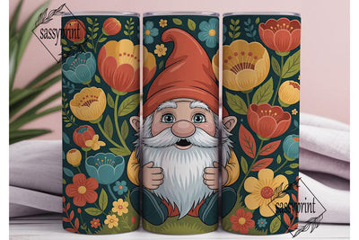 Autumn Gnome 20oz Tumbler Wrap Sublimation sassyprint 