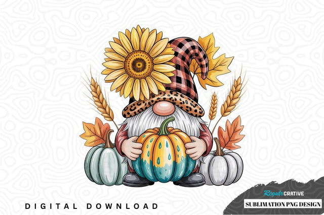 Autumn gnome sublimation png design Sublimation Regulrcrative 