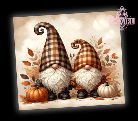 Autumn Gnome Tumbler Wrap, Fall Pumpkin Tumbler, 20oz Sublimation Design, Seasonal Drinkware, Gnome Fall Decor, Cute Gnome Tumbler, Harvest Tumbler Wrap Sublimation SvggirlplusArt 