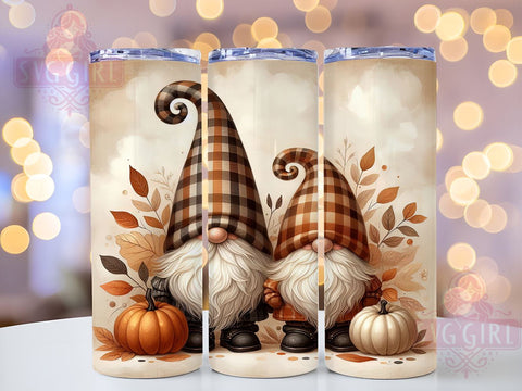 Autumn Gnome Tumbler Wrap, Fall Pumpkin Tumbler, 20oz Sublimation Design, Seasonal Drinkware, Gnome Fall Decor, Cute Gnome Tumbler, Harvest Tumbler Wrap Sublimation SvggirlplusArt 