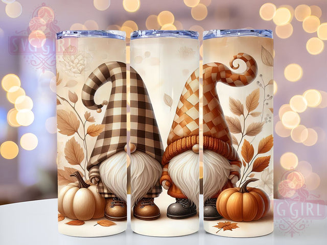 Autumn Gnome Tumbler Wrap, Fall Pumpkin Tumbler, 20oz Sublimation Design, Seasonal Drinkware, Gnome Fall Decor, Cute Gnome Tumbler, Harvest Tumbler Wrap Sublimation SvggirlplusArt 