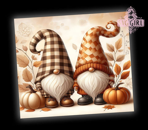 Autumn Gnome Tumbler Wrap, Fall Pumpkin Tumbler, 20oz Sublimation Design, Seasonal Drinkware, Gnome Fall Decor, Cute Gnome Tumbler, Harvest Tumbler Wrap Sublimation SvggirlplusArt 
