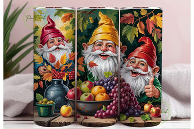 Autumn Gnomes Harvest 20oz Tumbler Wrap Sublimation PixelChick 