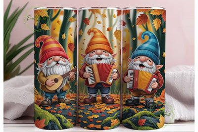 Autumn Gnomes Musicians 20oz Tumbler Sublimation PixelChick 