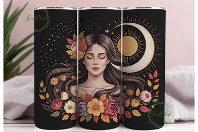 Autumn Goddess 20oz Tumbler Wrap Sublimation PixelChick 