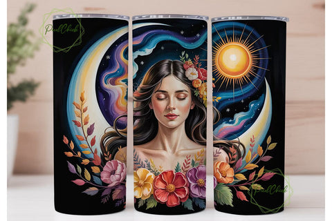 Autumn Goddess 20oz Tumbler Wrap Sublimation PixelChick 