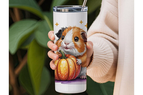 Autumn Guinea Pig 20oz Tumbler Wrap Sublimation DesignSVG 