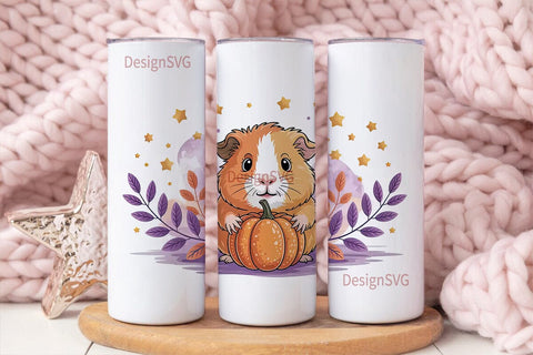 Autumn Guinea Pig 20oz Tumbler Wrap Sublimation DesignSVG 