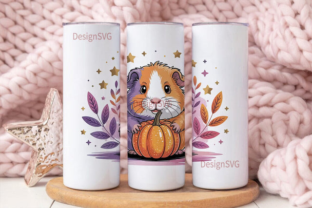 Autumn Guinea Pig 20oz Tumbler Wrap Sublimation DesignSVG 