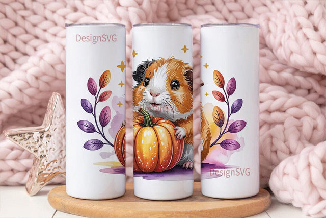 Autumn Guinea Pig 20oz Tumbler Wrap Sublimation DesignSVG 