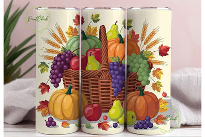 Autumn Harvest 20oz Tumbler Wrap Sublimation PixelChick 
