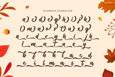 Autumn Harvest Font Mozarella 