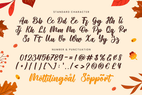 Autumn Harvest Font Mozarella 