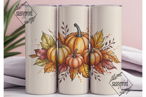 Autumn Harvest Pumpkins 20oz Tumbler Sublimation sassyprint 