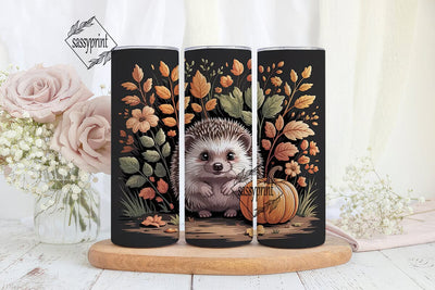 Autumn Hedgehog 20oz Tumbler Design Sublimation sassyprint 