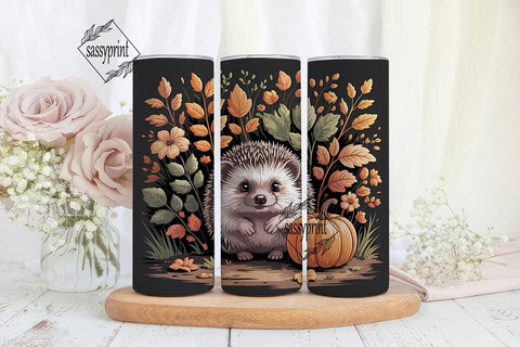 Autumn Hedgehog 20oz Tumbler Design Sublimation sassyprint 