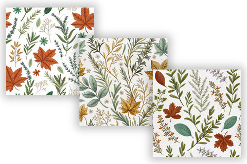 Autumn Herb Garden Digital Paper, Autumn Craft Work, Autumn Pattern, Fall Pattern, Scrapbook Kit, Autumn Leaves, Autumn Vibe Digital Pattern FloridPrintables 