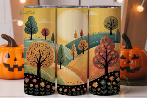 Autumn Hills 20oz Tumbler Wrap Sublimation PixelChick 
