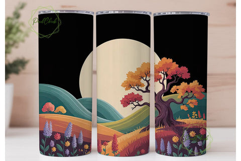 Autumn Hills 20oz Tumbler Wrap Sublimation PixelChick 