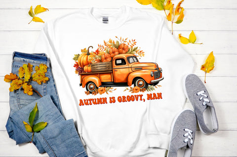 Autumn is groovy, man png design Sublimation Regulrcrative 