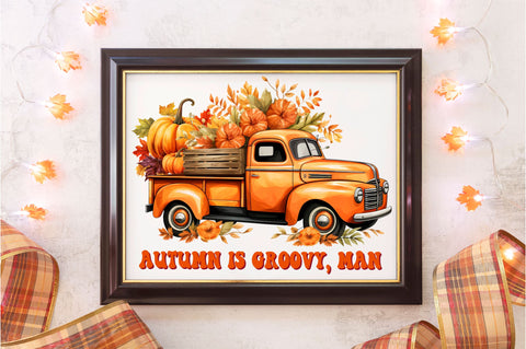 Autumn is groovy, man png design Sublimation Regulrcrative 