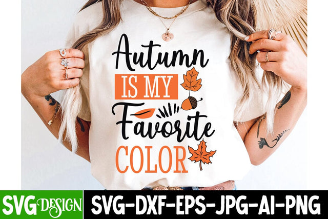 Autumn is my Favorite Color SVG Design,Fall SVG Bundle | Autumn SVG | Thanksgiving Quotes | Fall Round Sign |Thanksgiving Sublimation | Farmhouse Fall | Cricut Silhouette Cut Files SVG BlackCatsMedia 